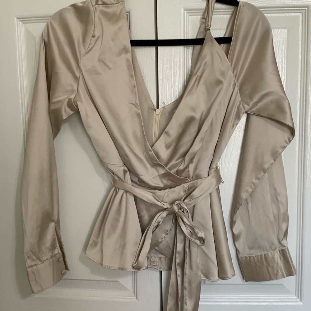 Beige elegant blouse